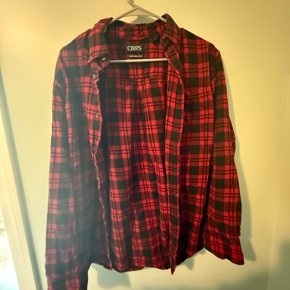 Chaps Red Plaid Men's Shirt